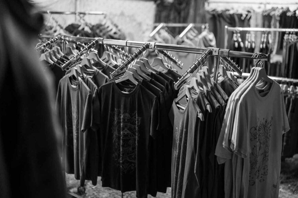 Experience Avanyah clothing shop at psychedelic trance festivals, where art wear meets festival fashion in a vibrant display.