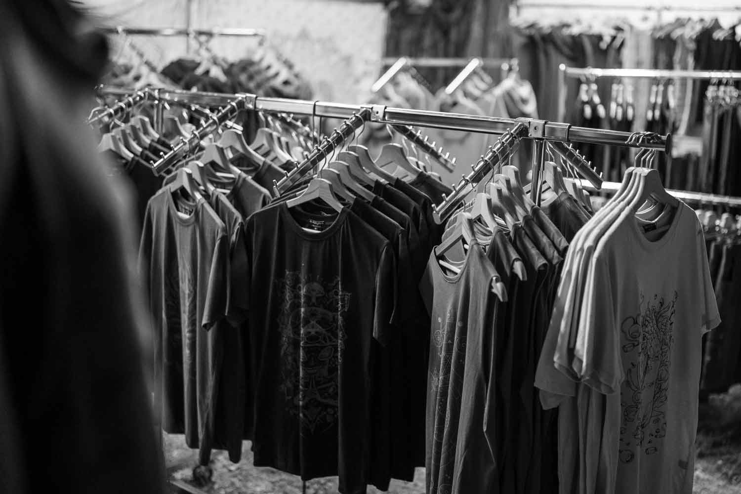 Experience Avanyah clothing shop at psychedelic trance festivals, where art wear meets festival fashion in a vibrant display.
