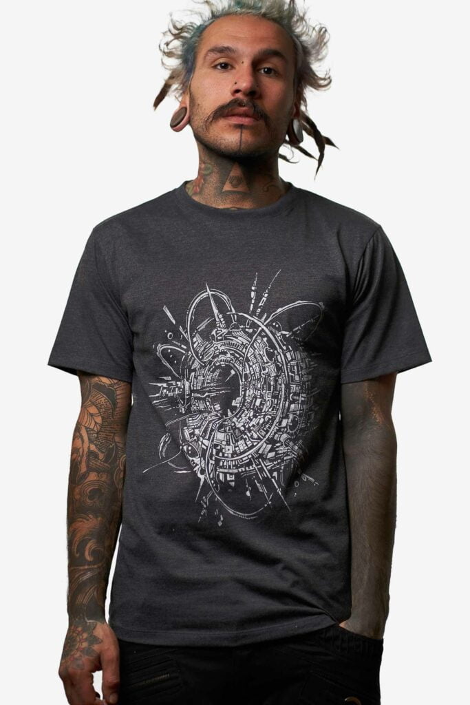 gateway-t-shirt-grey-for-men-handmade-screen-print-avanyah-clothing