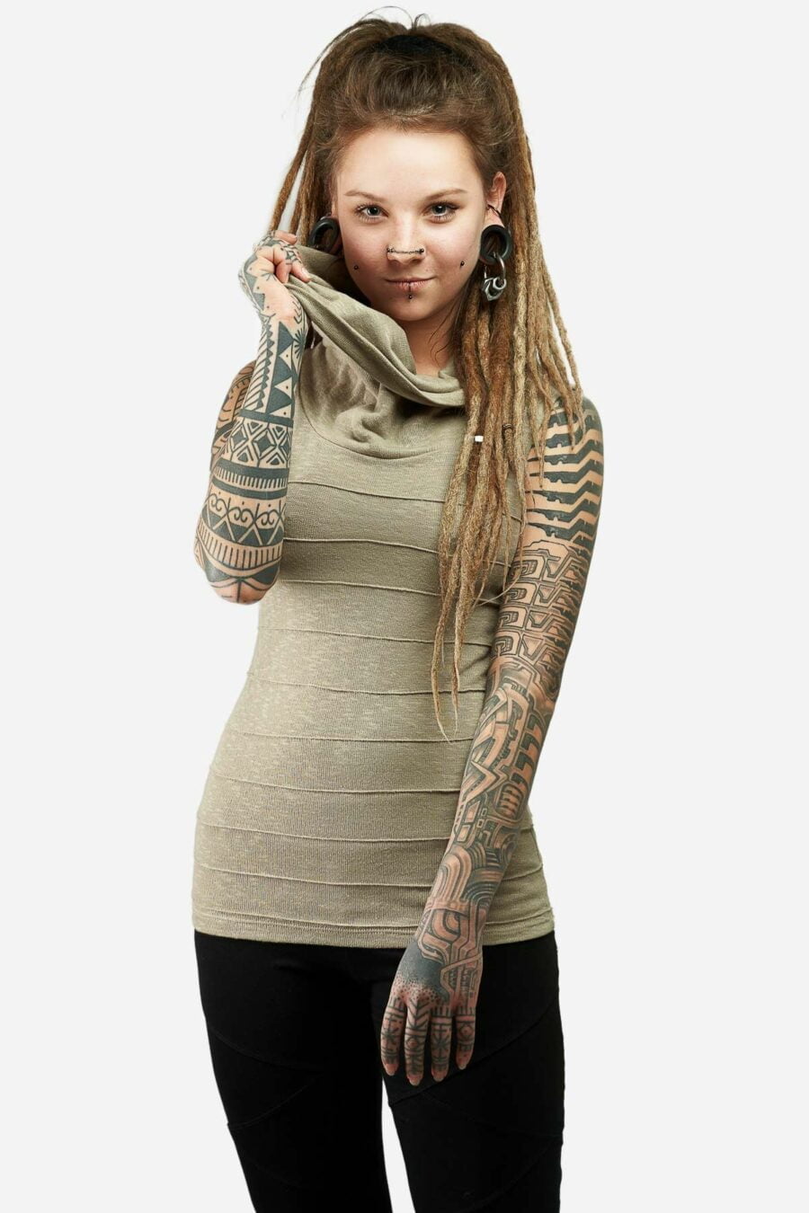 aurora-top-bone-sleeveless-turtleneck-top-for-women-front-alternative-fashion-avanyah-clothing