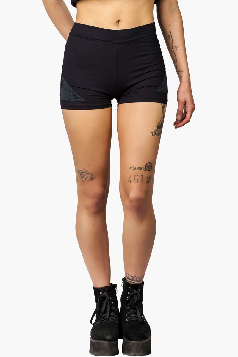 nell-elastic-hot-pants-black-for-women-festival-fashion-steam-punk-avanyah-clothing-online-shop-front