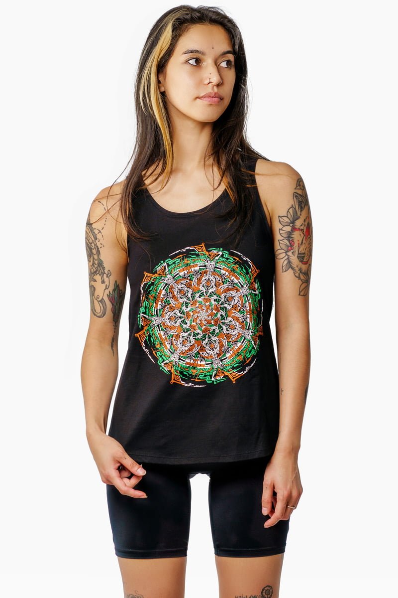 tribal-mandala-tank-top-black-for-women-with-art-print-festival-fasion-artistic-clothing-avanyah-online-shop